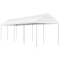 Gazebo com telhado 8,92x2,28x2,69 m polietileno branco