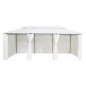 Gazebo com cortinas 600x298x270 cm 180g/m² branco