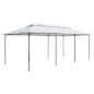 Gazebo com cortinas 600x298x270 cm 180g/m² branco