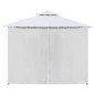 Gazebo com cortinas 600x298x270 cm 180g/m² branco