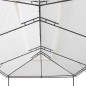 Gazebo com cortinas 600x298x270 cm 180g/m² branco