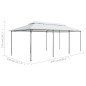 Gazebo com cortinas 600x298x270 cm 180g/m² branco