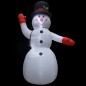 Boneco de neve insuflável Natal com LED IP44 600 cm XXL