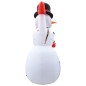 Boneco de neve insuflável Natal com LED IP44 600 cm XXL