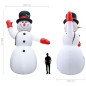 Boneco de neve insuflável Natal com LED IP44 600 cm XXL