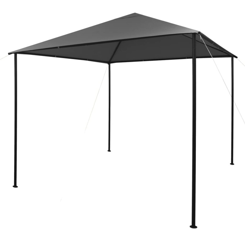 Gazebo 3x3 m 180 g/m² tecido e aço antracite-Toldos e gazebos-Home Retail