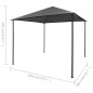 Gazebo 3x3 m 180 g/m² tecido e aço antracite