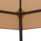 Tenda/gazebo de jardim hexagonal 323x265 cm bege