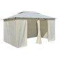 Tenda de jardim com cortinas 4x3 m branco