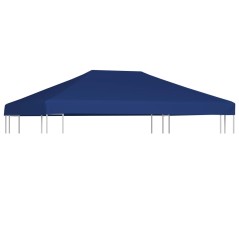 Cobertura gazebo c/ 2 camadas 310 g/m² 4x3 m azul