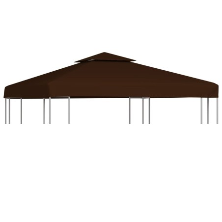 Cobertura gazebo c/ 2 camadas 310 g/m² 3x3 m castanho