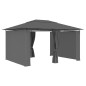 Tenda de jardim com cortinas 4x3 m antracite