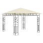 Gazebo com rede mosquiteira 3x3x2,73 m 180 g/m² creme