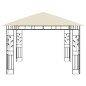 Gazebo com rede mosquiteira 3x3x2,73 m 180 g/m² creme