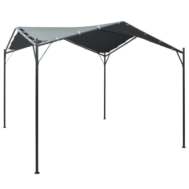 Gazebo tenda com toldo 3x3 m aço antracite-Toldos e gazebos-Home Retail