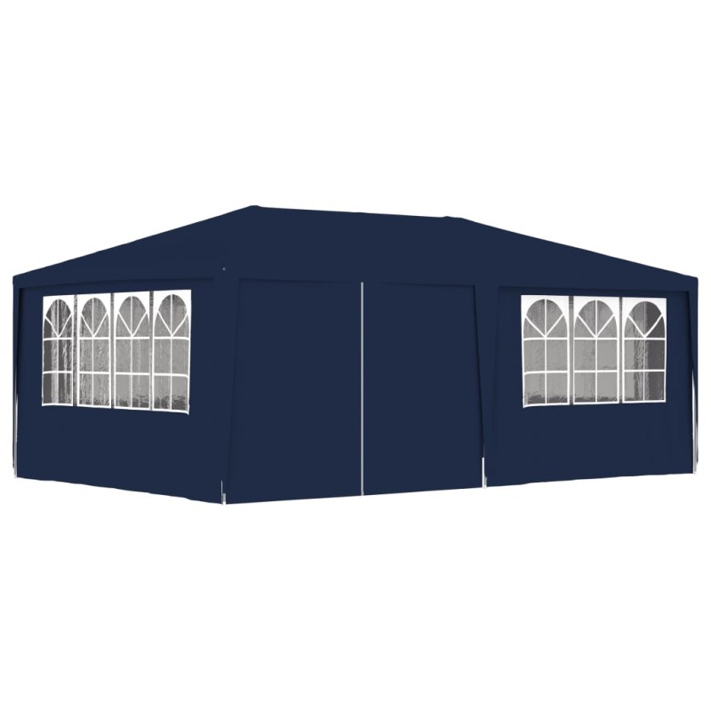 Tenda festas profissional c/ paredes laterais 4x6m 90g/m² azul-Toldos e gazebos-Home Retail