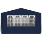 Tenda festas profissional c/ paredes laterais 4x6m 90g/m² azul