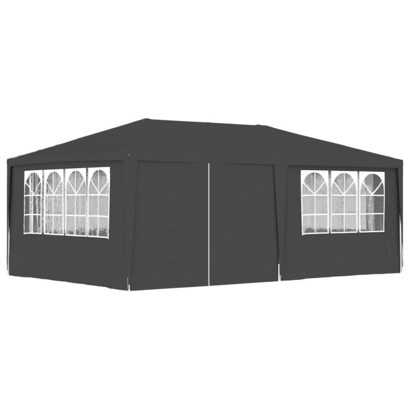 Tenda festas com paredes laterais 4x6m 90g/m² antracite-Toldos e gazebos-Home Retail