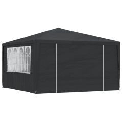 Tenda festas com paredes laterais 4x4m 90g/m² antracite