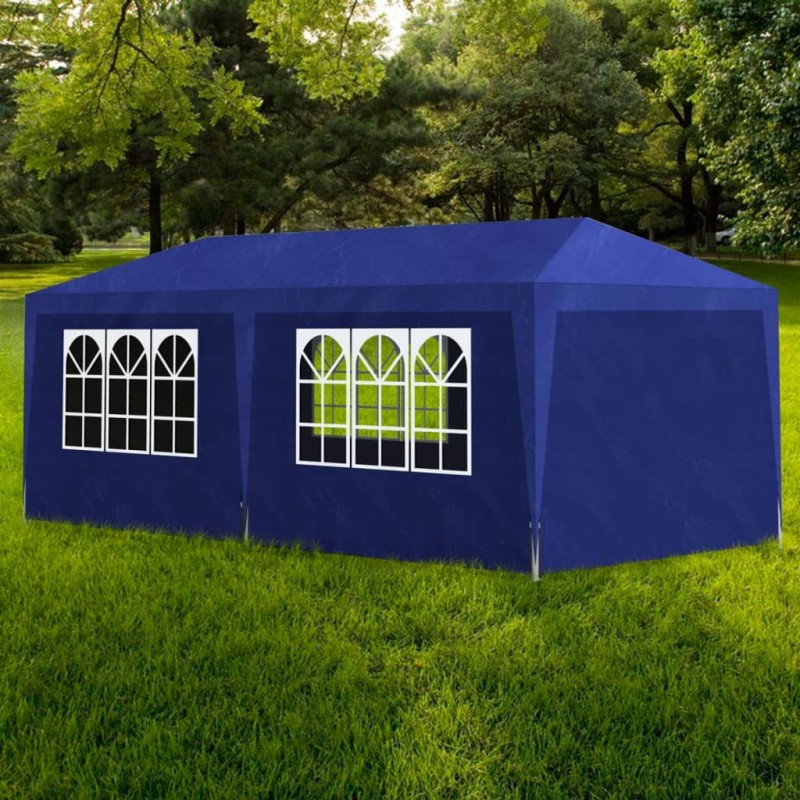 Tenda para festas 3x6 m azul-Toldos e gazebos-Home Retail