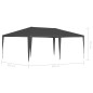 Tenda para festas 4x6 m 90 g/m² antracite