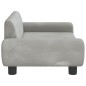 Cama para cães 70x45x33 cm veludo cinzento-claro