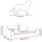 Cama para cães 100x54x33 cm veludo cinzento-claro