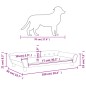 Cama para cães 100x50x21 cm veludo cinzento-claro