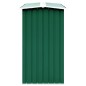 Abrigo jardim p/ arrumação de troncos aço 330x92x153cm verde