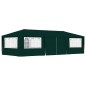 Tenda festas profissional c/ paredes laterais 4x9m 90g/m² verde