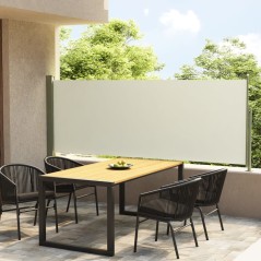 Toldo lateral retrátil para pátio 117x300 cm cor creme