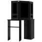 Toucador de canto com LED 111x54x141,5 cm preto