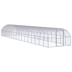 Galinheiro de exterior 3x16x2 m aço galvanizado