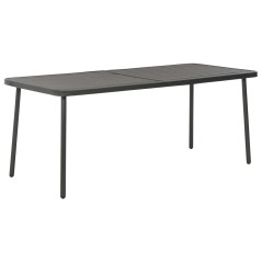 Mesa de jardim 180x83x72 cm aço cinzento-escuro