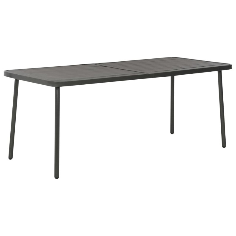 Mesa de jardim 180x83x72 cm aço cinzento-escuro-Mesas de jardim-Home Retail