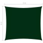 Para-sol estilo vela tecido oxford quadrado 2x2 m verde-escuro