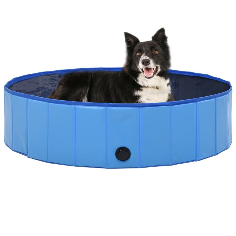 Piscina para cães dobrável 120x30 cm PVC azul-Produtos para cães-Home Retail