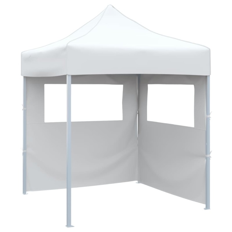 Tenda dobrável profissional festas 2 paredes 2x2m aço branco-Toldos e gazebos-Home Retail