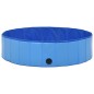 Piscina para cães dobrável 120x30 cm PVC azul