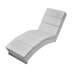 Chaise longue couro artificial branco