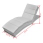 Chaise longue couro artificial branco