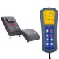 Chaise longue de massagem c/ almofada couro artificial cinzento