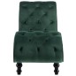 Chaise longue em veludo verde