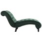 Chaise longue em veludo verde