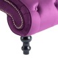 Chaise longue em veludo roxo