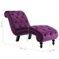 Chaise longue em veludo roxo