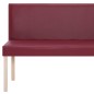 Banco 139,5 cm couro artificial vermelho tinto