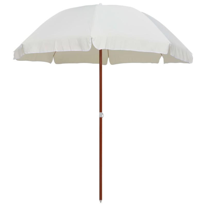 Guarda-sol com mastro de aço 240 cm cor areia-Guarda-sóis e telas de varanda-Home Retail