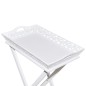 Mesa lateral com tabuleiro branco