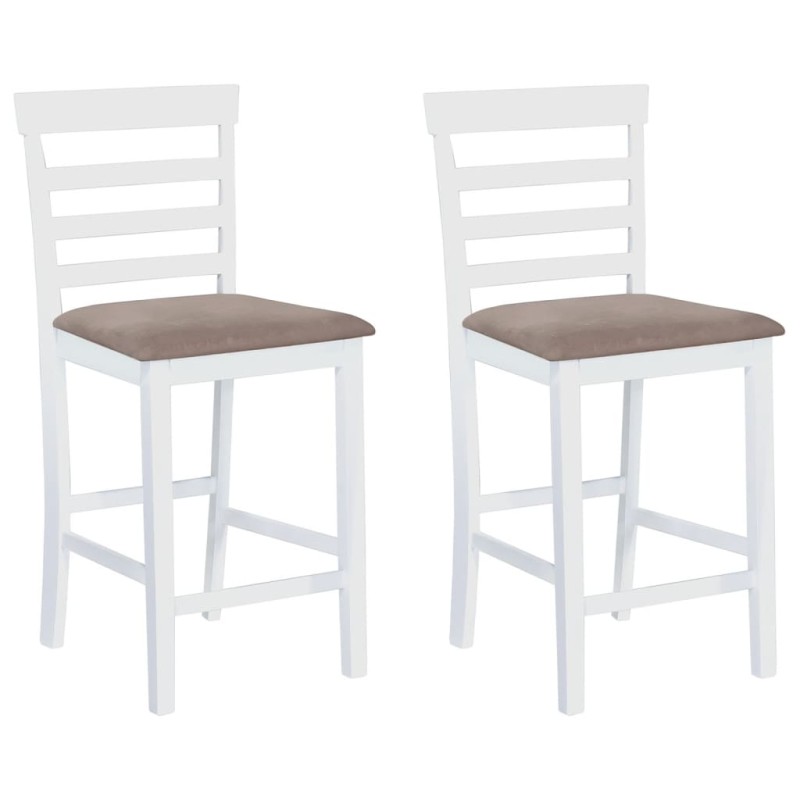 Bancos de bar 2 pcs tecido branco-Bancos de bar-Home Retail